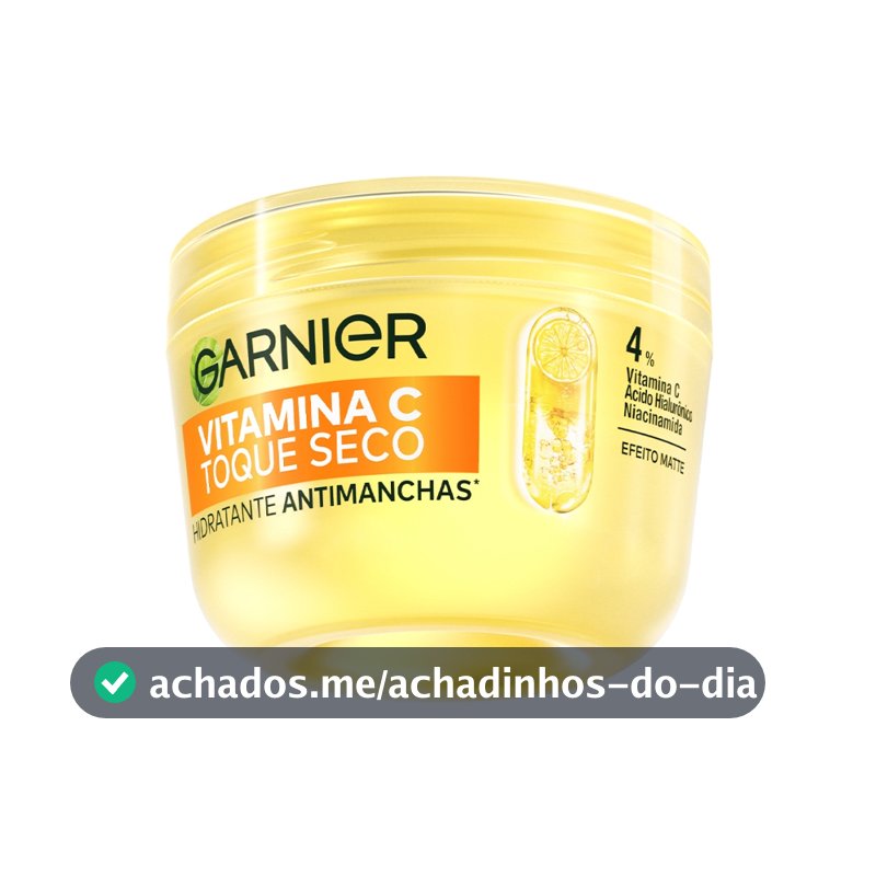 Gel Creme Hidratante Facial Antimanchas Toque Seco Vitamina C, Controla a Oleosidade e Uniformiza a Pele, Garnier, 85g