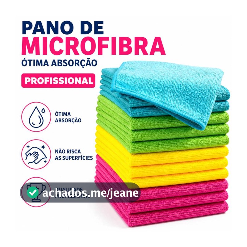 Kit 10 Panos De Limpeza Microfibra alta absorção Multiuso