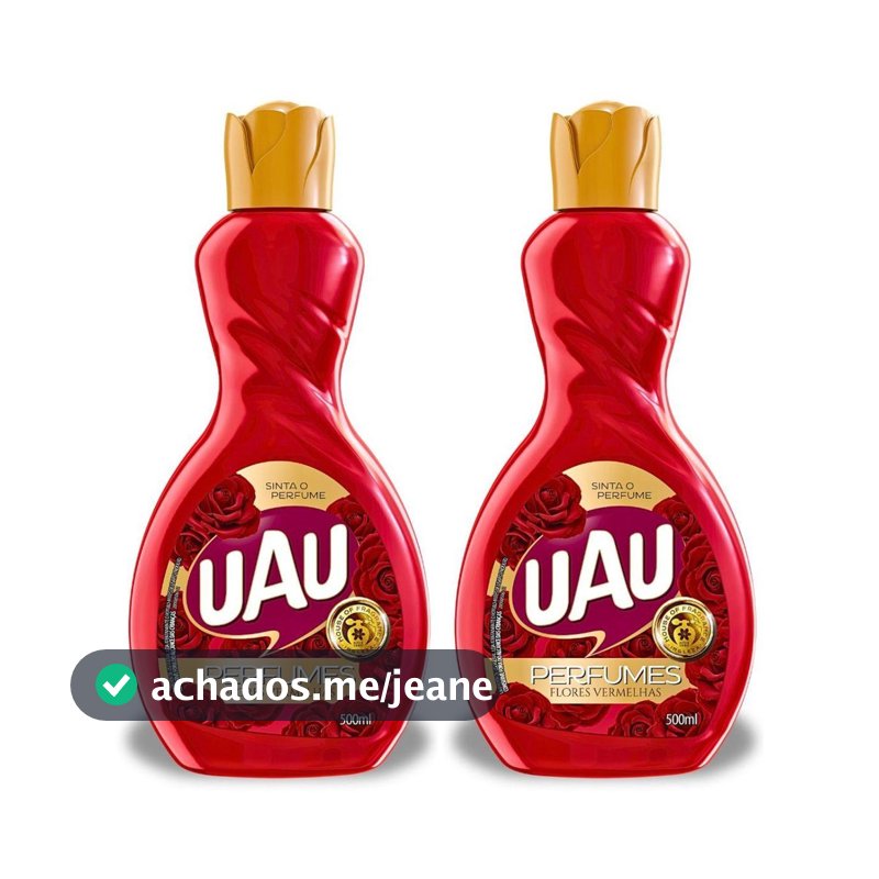 Kit 2un Limpador Perfumado 500ml Uau Flores Vermelhas