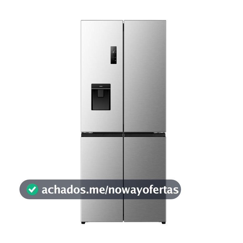 Geladeira Hisense Multidoor 460l Frost Free Inverter Inox