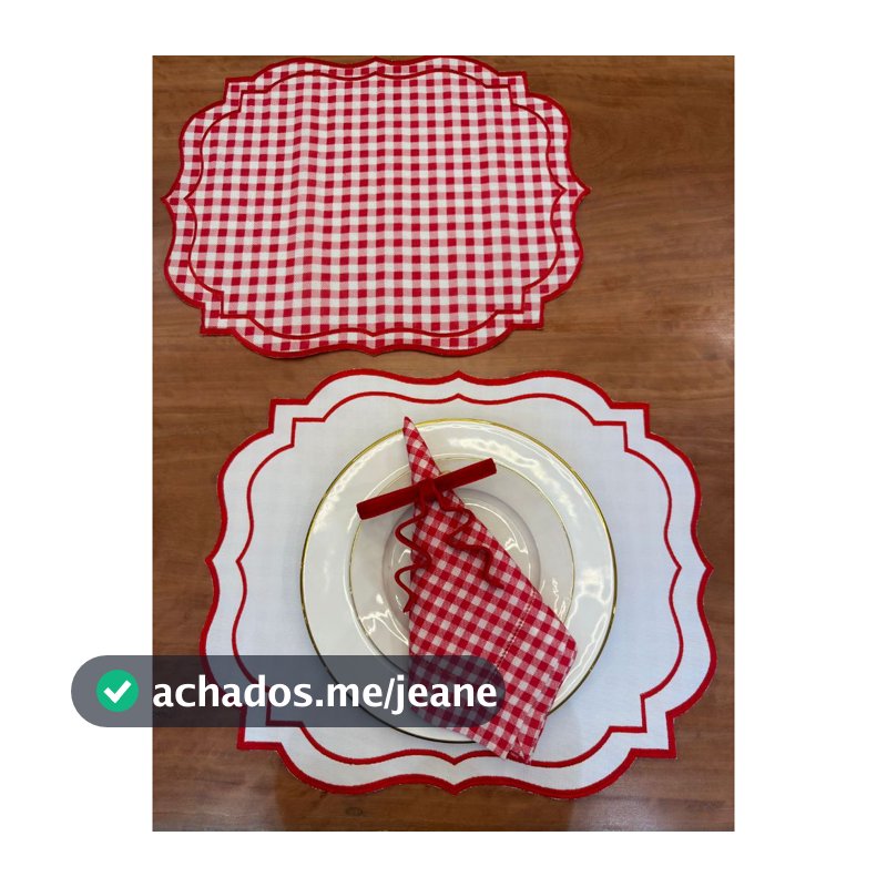 Lugar Americano Impermeável Face Dupla Xadrez Decoração Mesa Posta