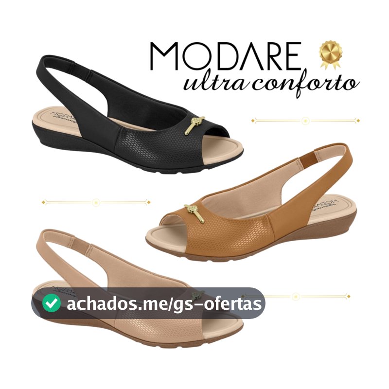 Sandalia Feminina Modare Textura Snake Ultraconforto Original | Lançamento ! | Original Modare !