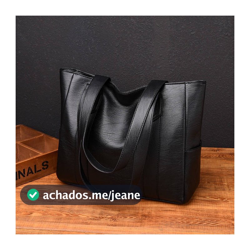 Crazy Bag Bolsa De Ombro Feminina De Couro PU Grande Capacidade Crossbody Tote Mão Vintage