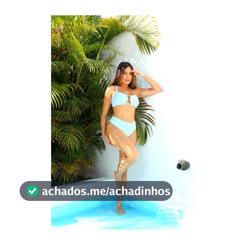 Conjunto biquini Femenino Hot Pant. Suplex Biquíni argola de amarrar Biquíni cintura alta Moda Praia