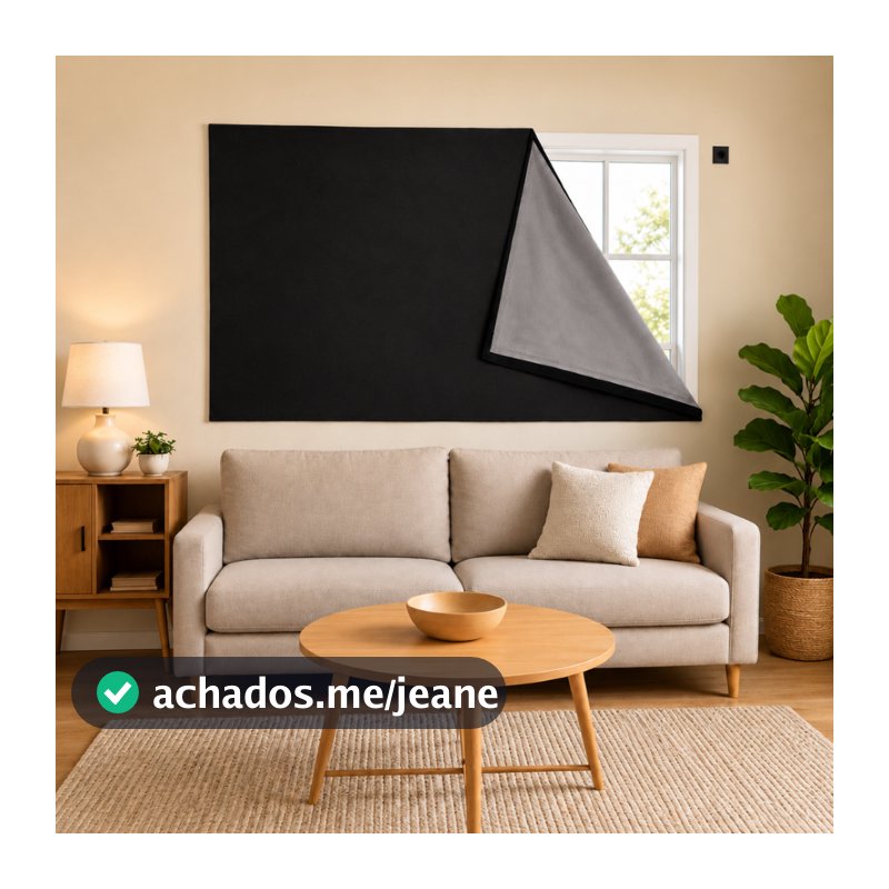Cortina Painel Blackout Com Velcro Autocolante Para Sala Quarto Cozinha Escritório Veda 100% a Luz