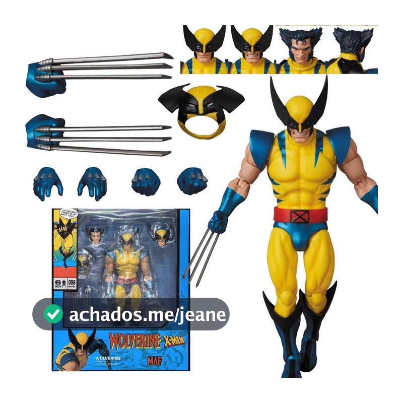 Figura de ação Wolverine Mafex 096 versão em quadrinhos modelo articulado