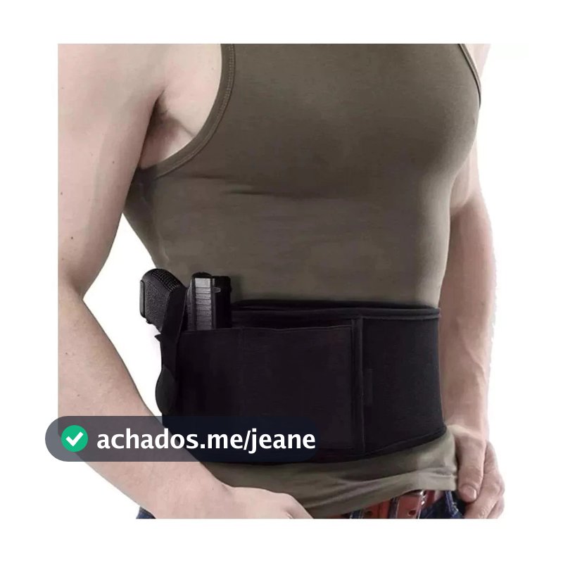Coldre Abdominal Universal Arma Cintura Velado caminhada corrida academia pesca