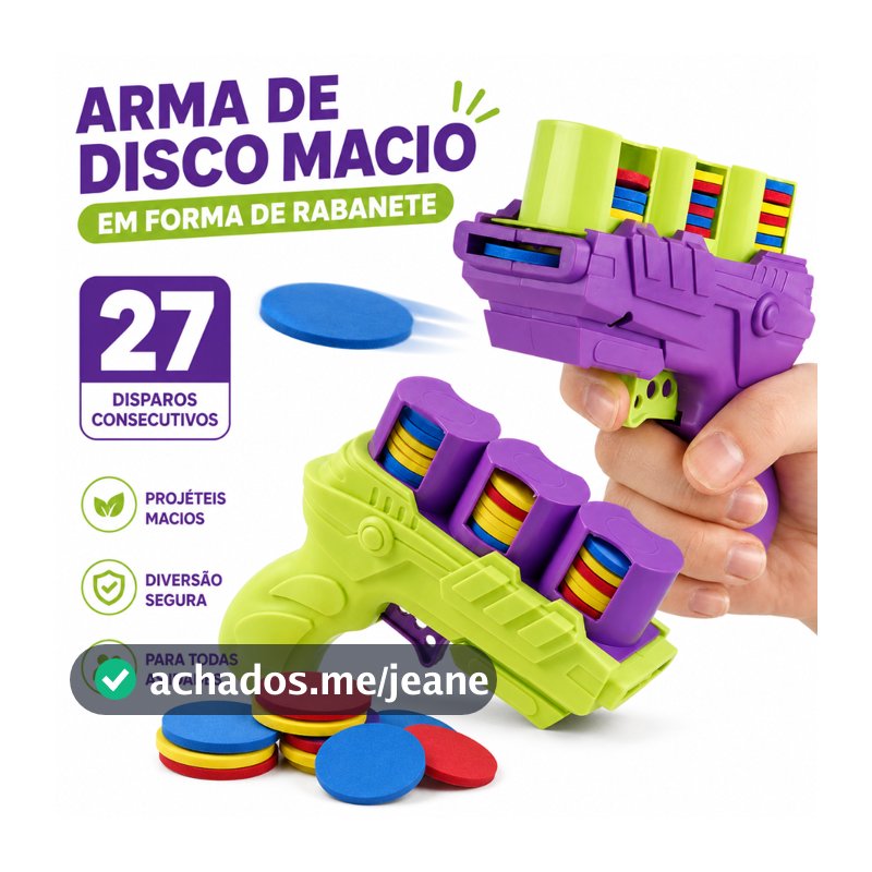 Pistola Lançador de Dardos Com 27 Dardos de Espuma - Brinquedo Menino