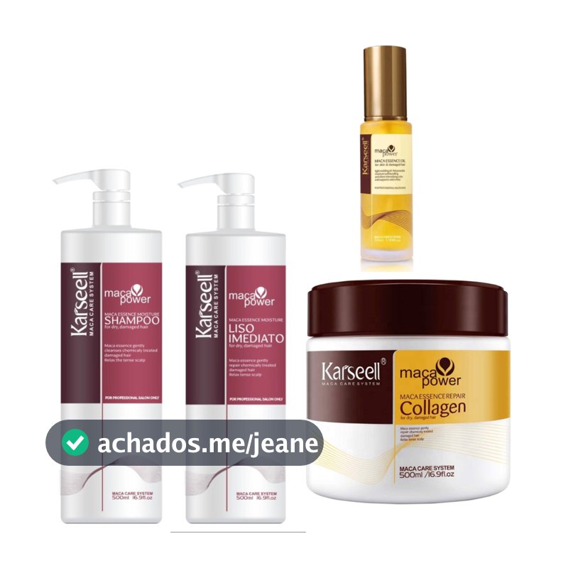 KIT KARSEELL SHAMPOO+SELAGEM+ÓLEO+MÁSCARA
