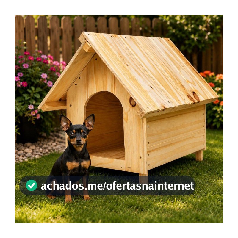 Casa Casinha De Cachorro Pet Madeira Pinus N°01 Porte Pequeno
