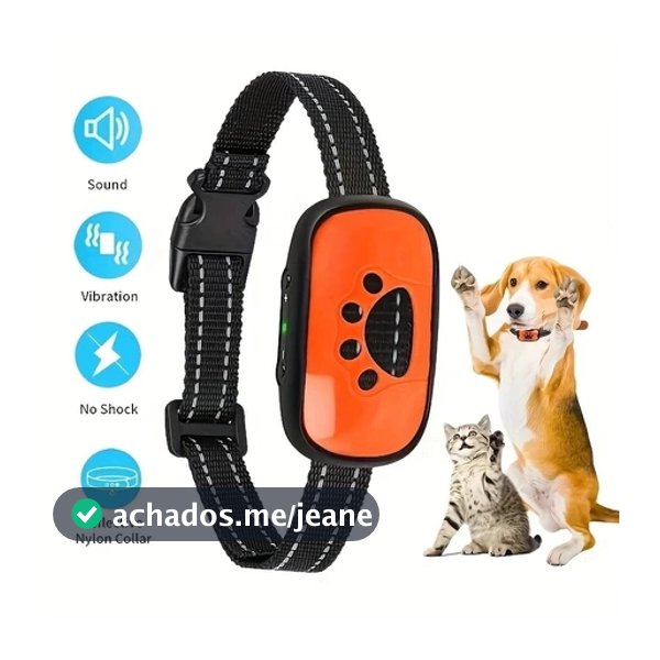 Cão de estimação dispositivo anti-latido USB recarregável coleira de treinamento do cão ultra-sônico parar latir vibraçã