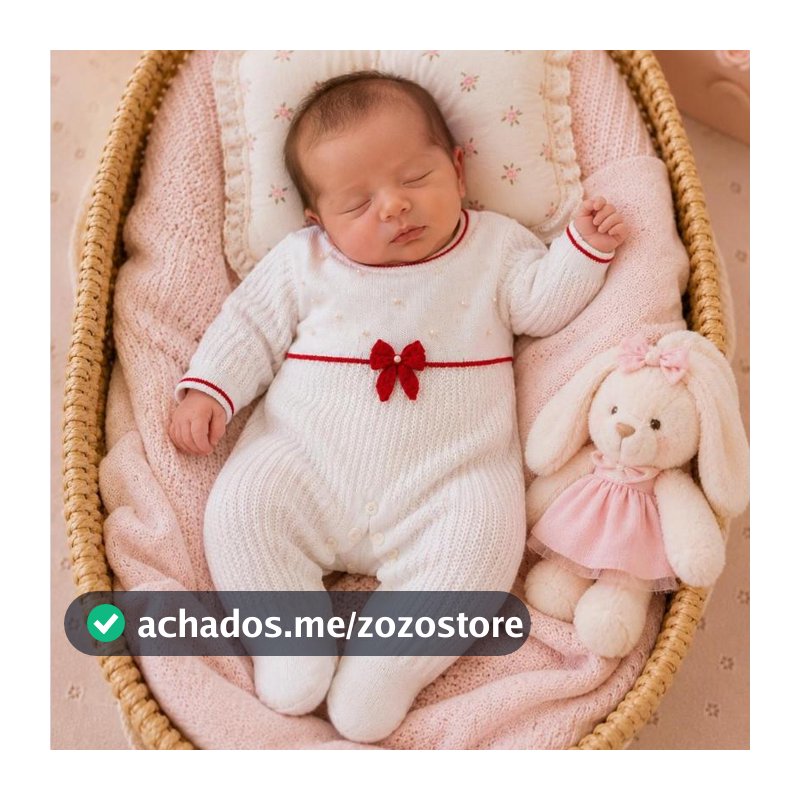 Macacão Para Bebê Bebê Menina Com Laço e Pérolas Tecido Macio Antialérgico Recém-nascido Enxoval