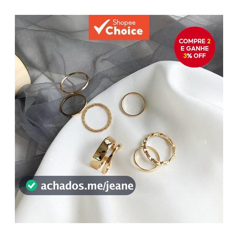 Conjunto De Anéis Ajustáveis Elegantes De Vento Frio , 7 Peças , Joias Da Moda Unissex Para Todas As Ocasiões