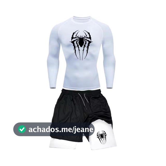 Terno magro masculino de manga comprida camiseta + Shorts Shorts de Fitness roupas masculinas Rashguard Jiu Jitsu ginási