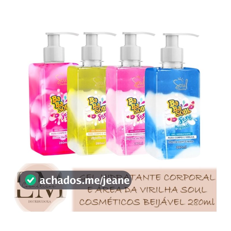 Gel hidratante Corporal e área da virilha 280ml Soul Cosméticos