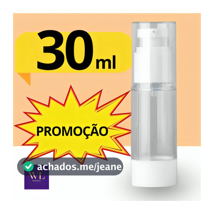Frascos 30ML Recarregáveis - Mini Frascos de Perfume Vácuo de Vidro/Plástico Com Válvula Pump Transparente