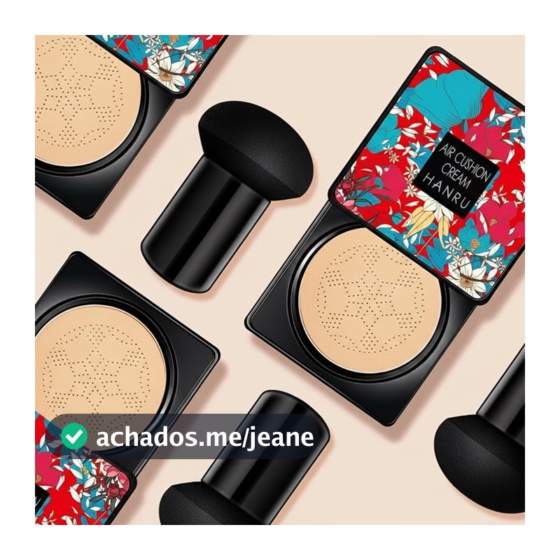 Base de Cabeça de Cogumelo, Almofada BB Cream, Base de Cobertura Total Leve e Sem Defeitos, Maquiagem com Acabamento