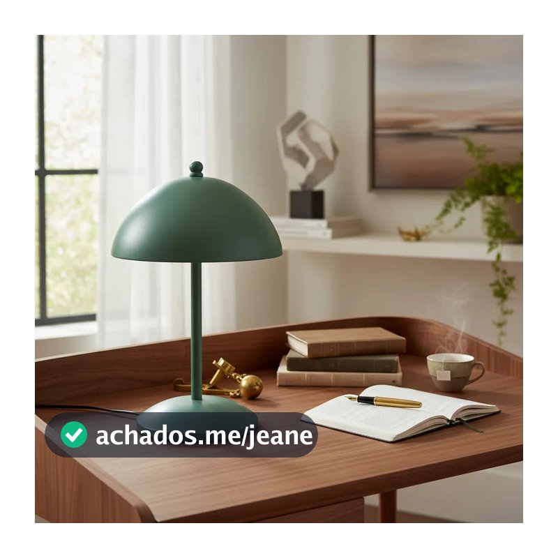 Mini Abajur De Mesa Modelo Cogumelo Luxo Decoração Cores Variadas + Brinde 127/220v