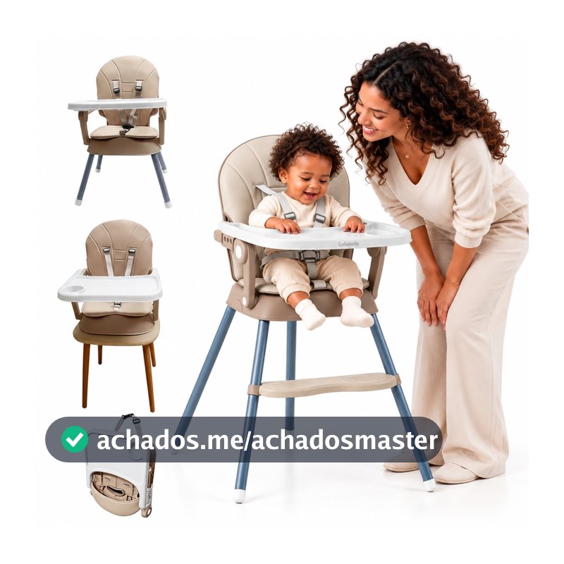 Cadeira Alta Universal Descanso Para Os Pés Ajustável Apoio Do Bebê Fácil Instalação 3EM1