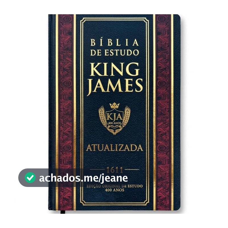 Bíblia de Estudo King James Atualizada | Hipergigante | Full Collor | Capa Dura Clássica