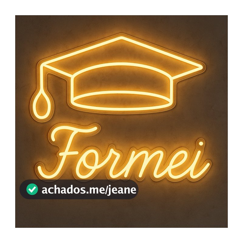 Placa de  acrilico de led neon Formei e capelo quente ou frio