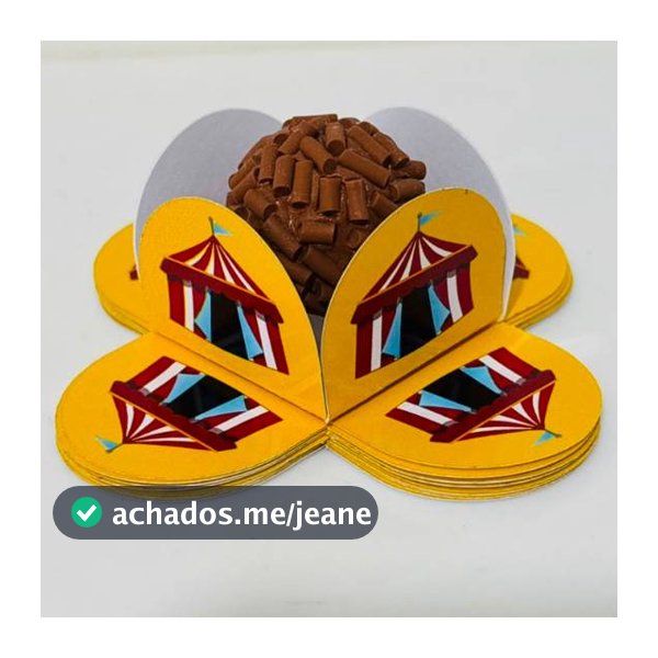 Forminha Personalizada no tema Circo Diversão | Doce Brigadeiro | Aniversário | Feliz Aniversário | Parabéns
