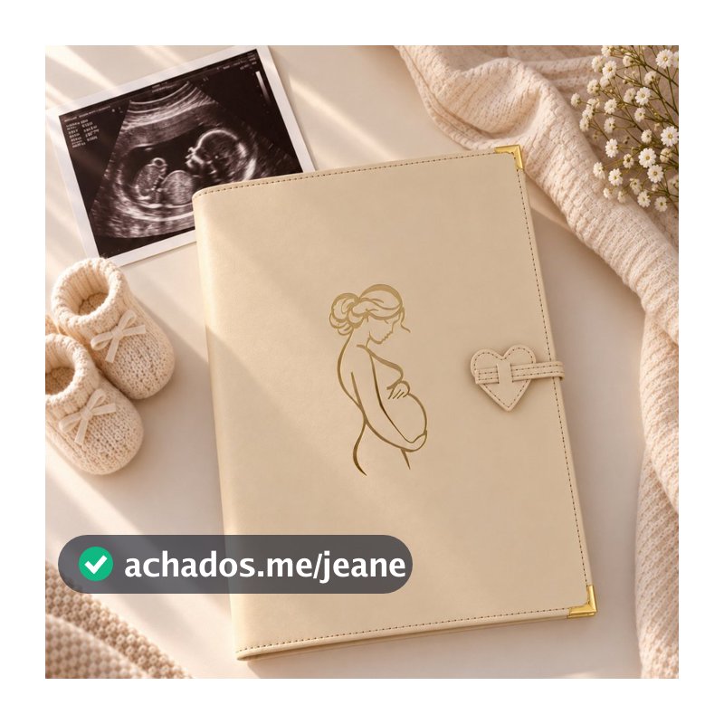 Pasta Pré Natal Porta Documentos Exames Gestantes Personalizada Com Nome