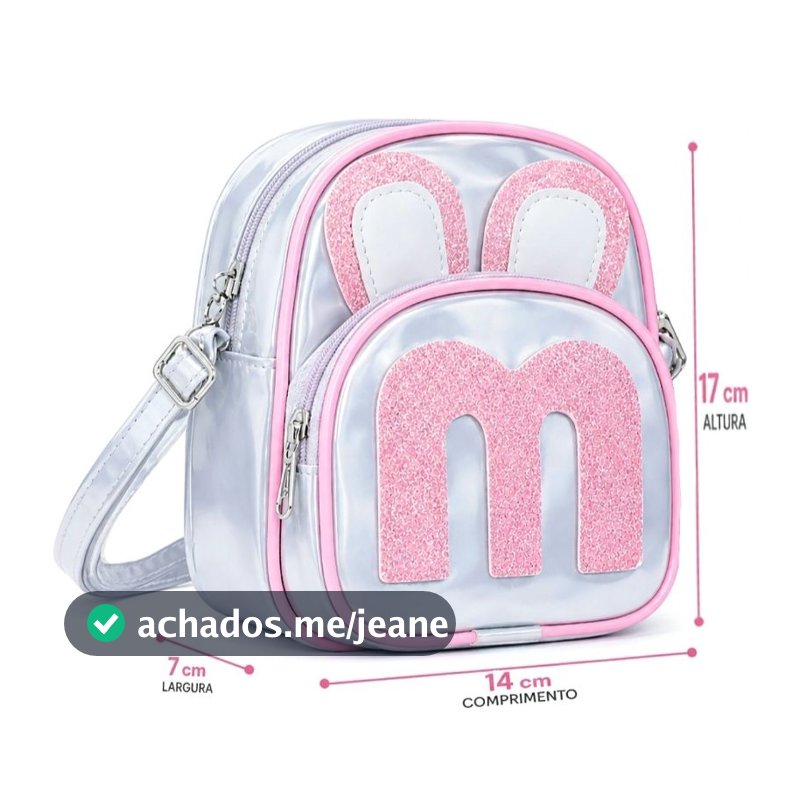 Bolsa Infantil Menina Transversal Bolsinha com Alça Ajustável
