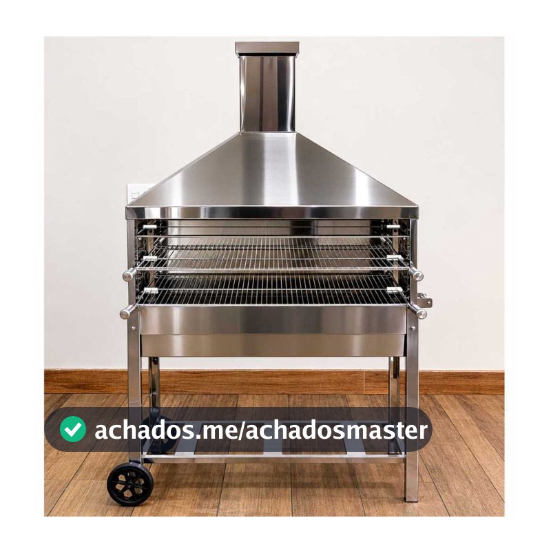 Churrasqueira para Espetinho Profissional Grande 1 Metro Com Duas Grelhas Churrasqueira Reforçada