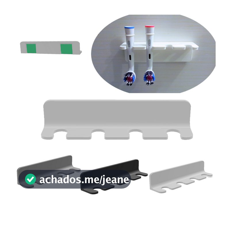 Suporte Parede Banheiro Porta Refil Escova Dental Elétrica Oral B e Outras Marcas