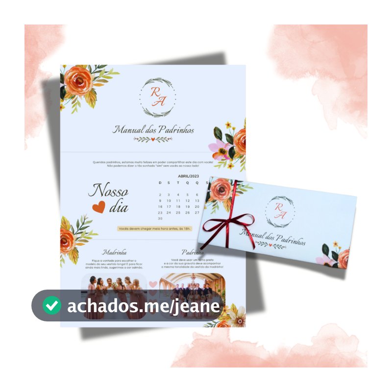 Kit Convites para Padrinhos de Casamento