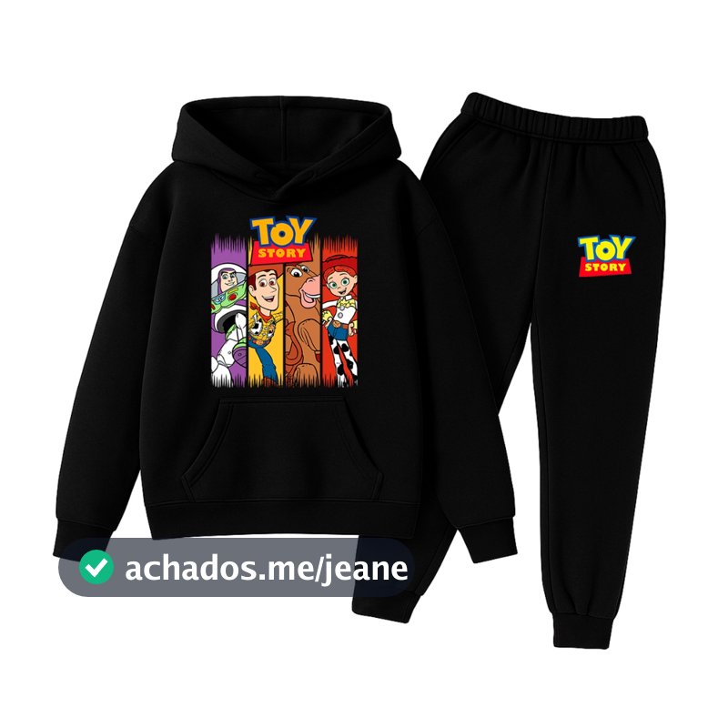 Conjunto Moletom Infantil Personagens Filme Toy Brinquedos Agasalho Inverno