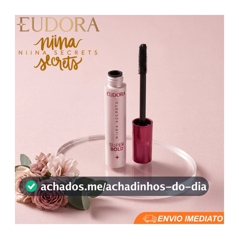 Máscara para Cílios Eudora Niina Secrets Super Bold 10g Efeito Cílios Postíços