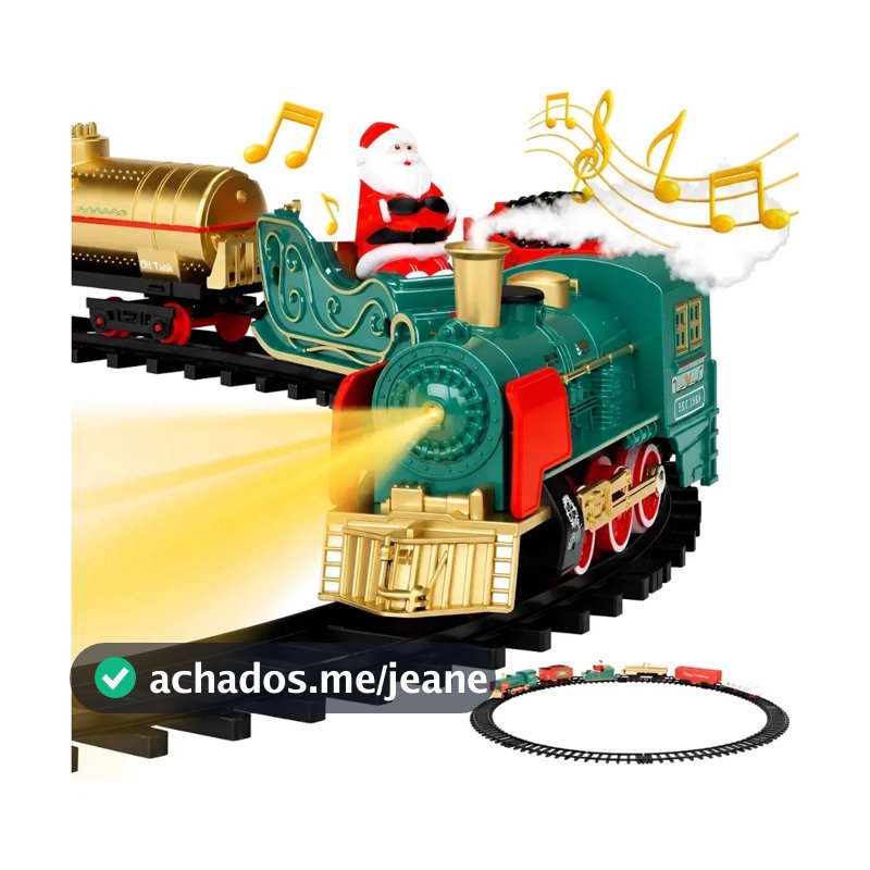Christmas Ornaments Electric Train Toys Cars Music Santa Claus Tree Decoration Model Set Hanging Track Magic
