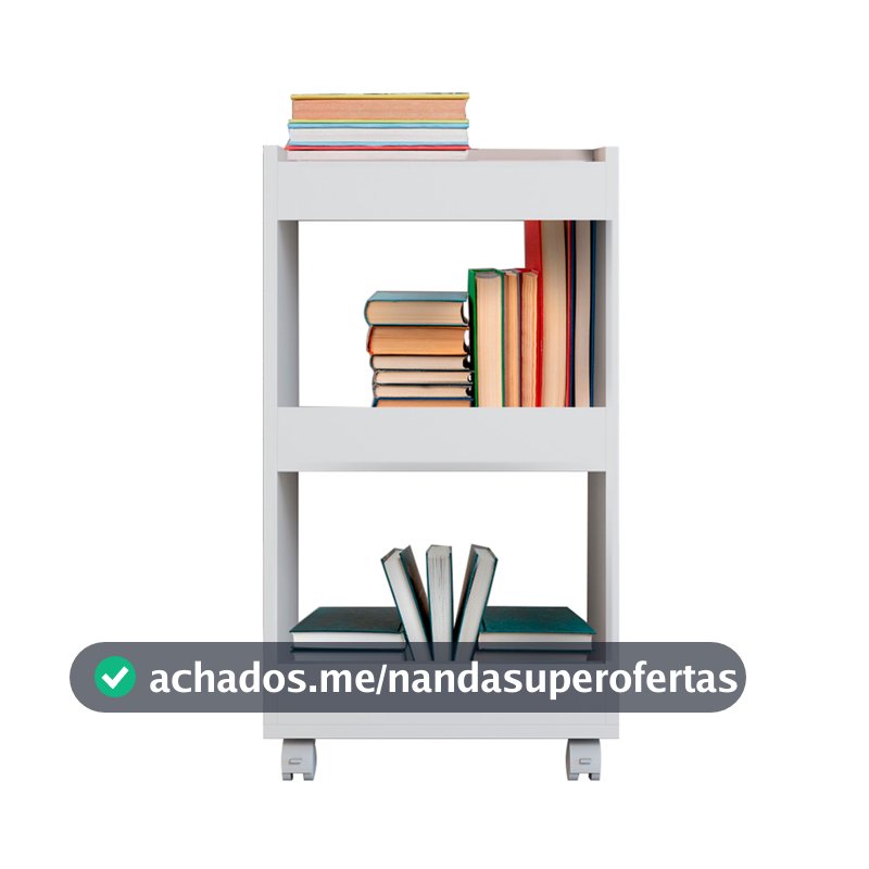 Porta Livros Madeira Cantinho Do Cafe Movel Com Rodinhas e Prateleiras