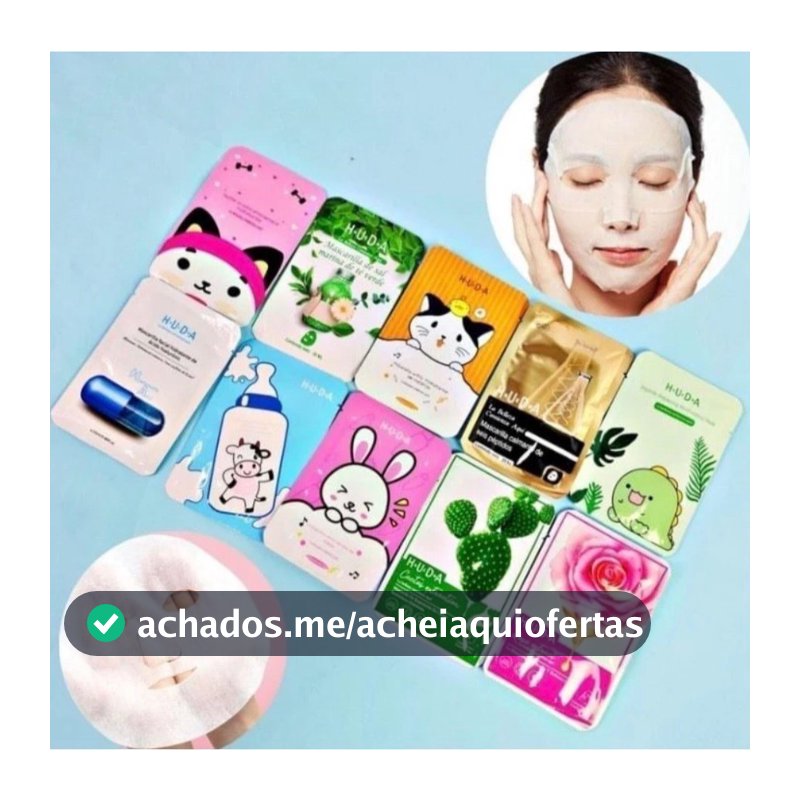 Kit de Máscaras Faciais Sortidas | Hidratação, Colágeno e Rejuvenescimento - Skin Care Coreanas
