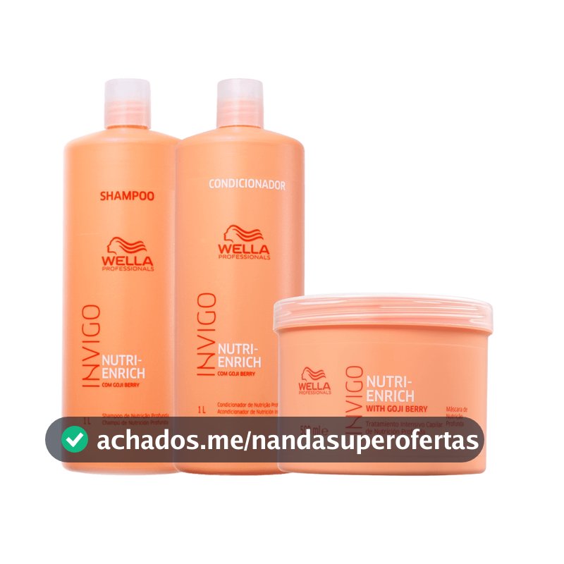 Kit Shampoo e Condicionador Nutri-Enrich 1L + Mascara 500ml