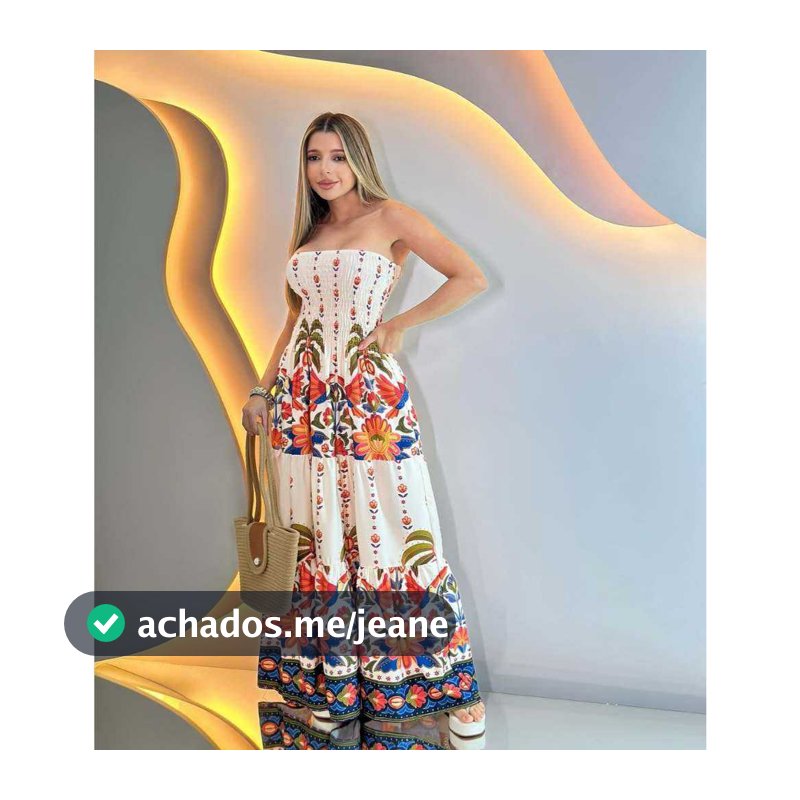Vestido Longo  feminina Tomara que Caia Con Elastex Estampado Cores De Verão