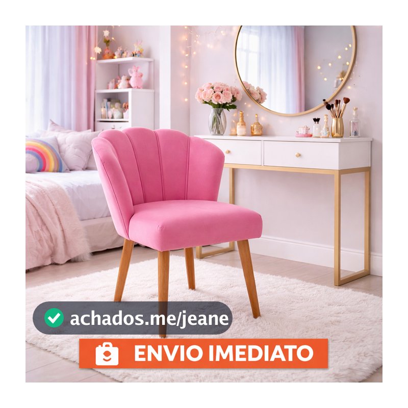 ENVIO IMEDIATO - Poltrona Cadeira Para Penteadeira Quarto de Menina Pétala