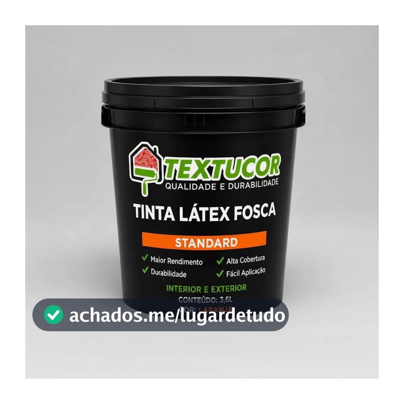Tinta Látex Fosca 3,6l Laranja Interno Externo Laranja Textucor