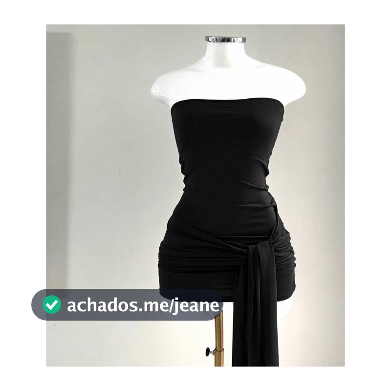 Vestido drapeado feminino curto com amarração lateral e forro no busto suplex premium (CHICA)