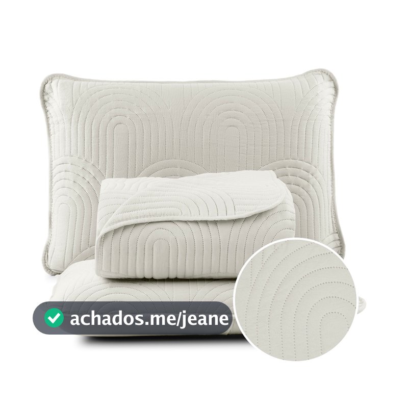 Cobre Leito Casal Queen King 200 Fios Dupla Face 3 Peças Colcha Super Soft