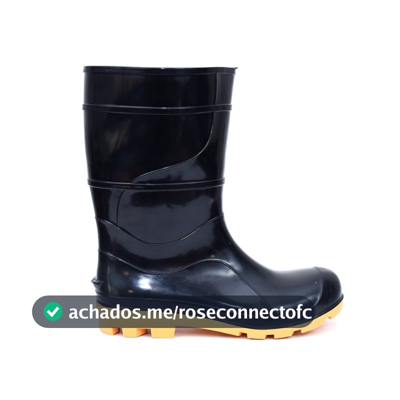 Bota PVC Botina Galocha impermeável  e solado antiderrapante para chuva, lama e trabalho em campo