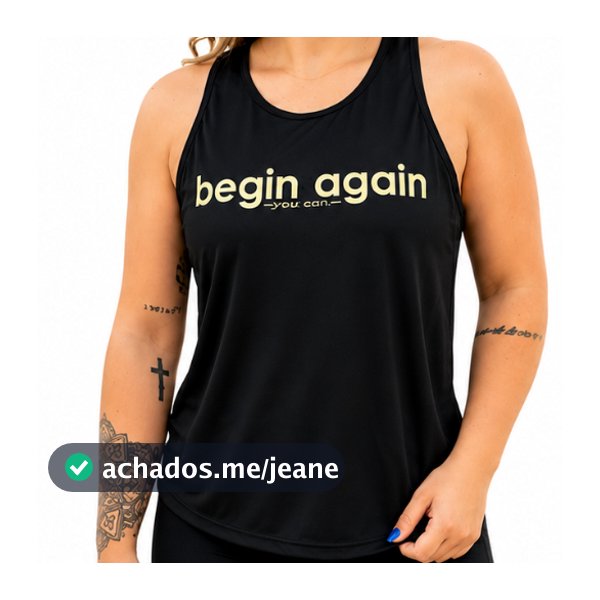 Regata Feminina Begin Fitness para Academia costas Nadador tecido Respirável