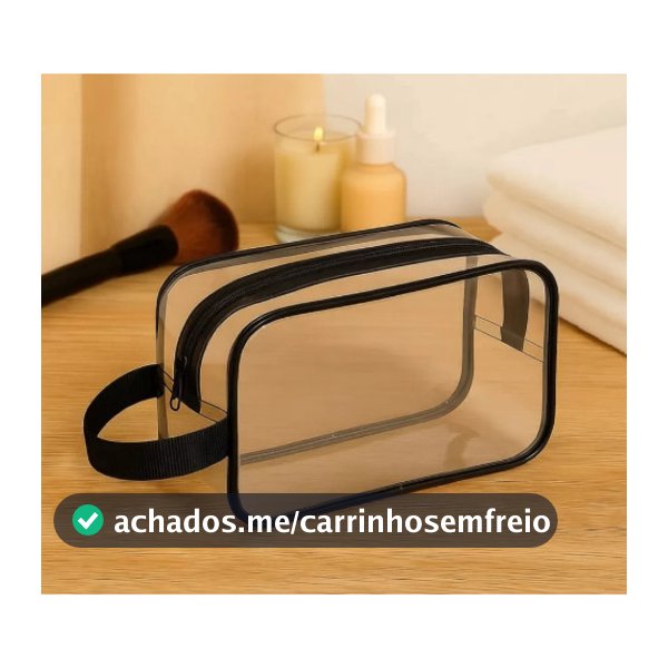 Nécessaire Transparente Em Plástico Para Enfermagem Maquiagem Escola Academia Organizador