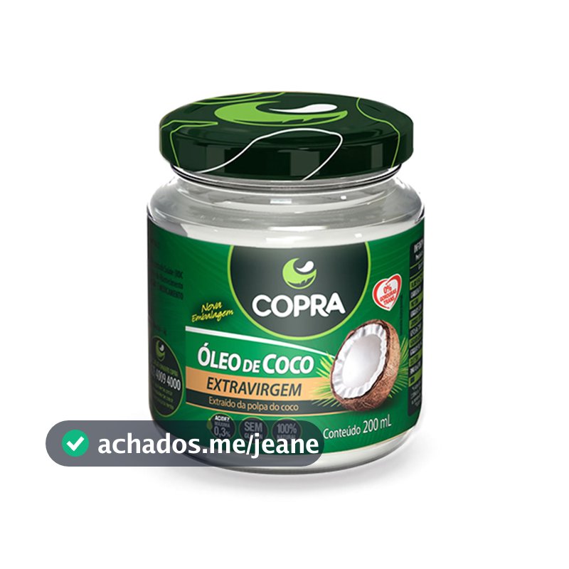 Óleo de Coco Extra Virgem 200ml - Copra