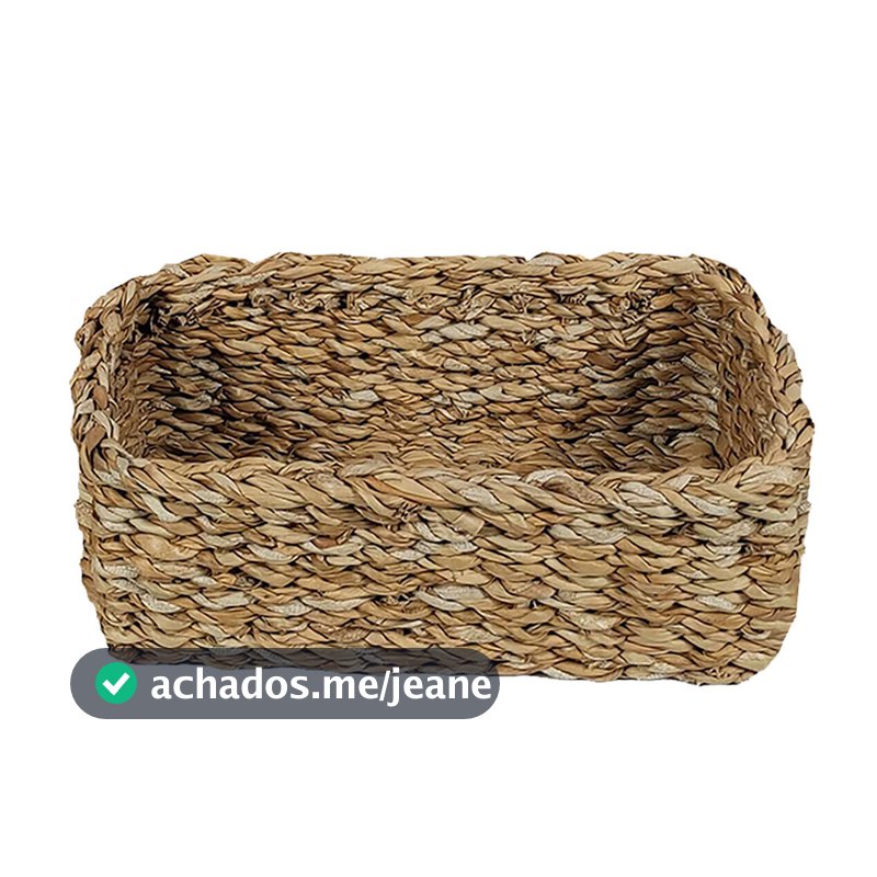 Cesta Decorativa Ecoeama de Seagrass - 22x14x8cm - 1 unidade - Rizzo