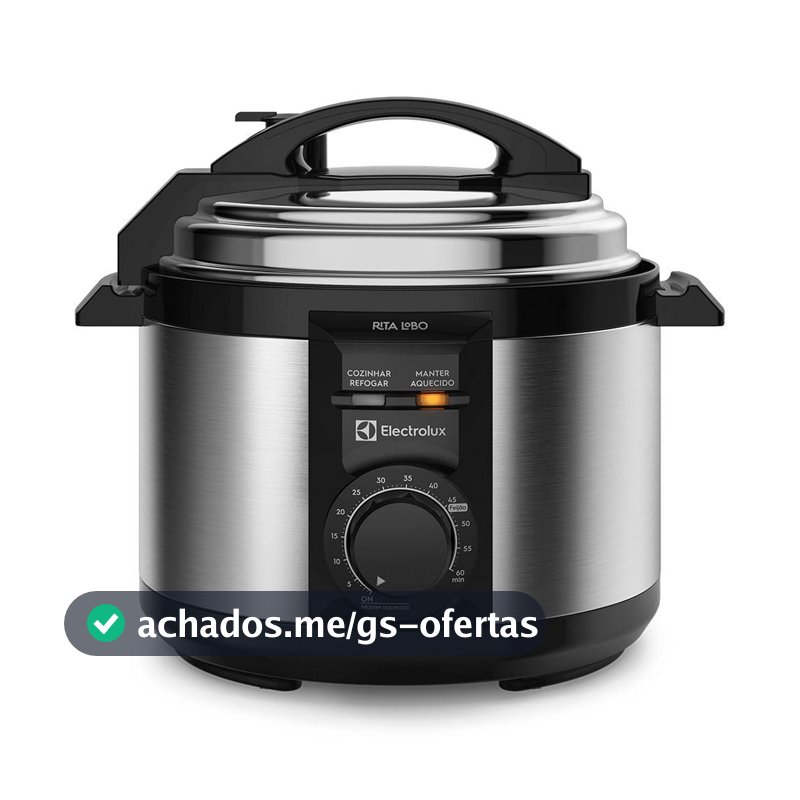Panela de Pressão Elétrica Electrolux por Rita Lobo 3L Preta Efficient c/ Timer (PCE15)