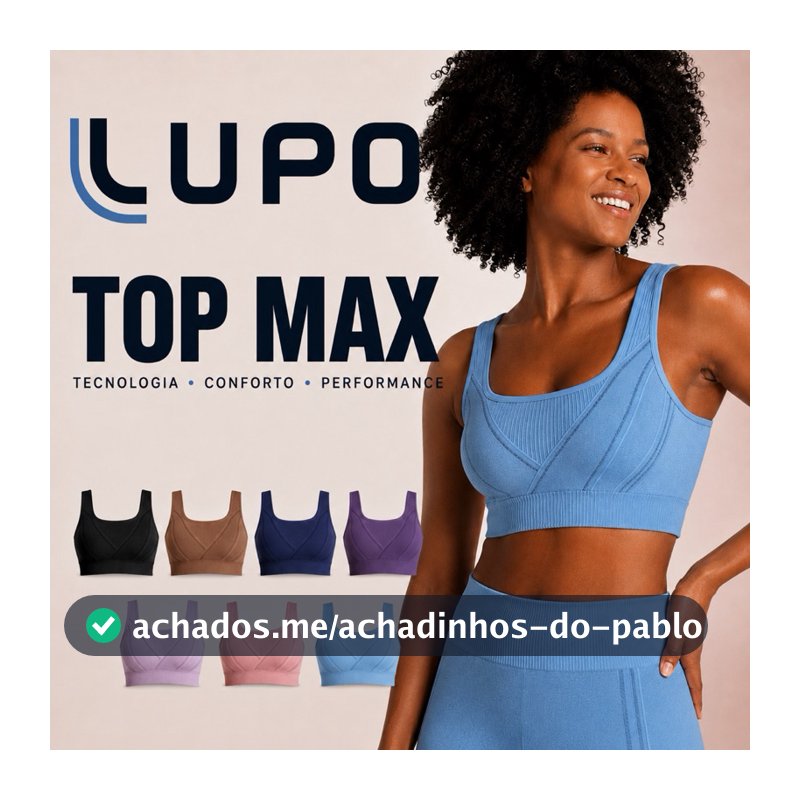 Top Esportivo Lupo Max Seamless Original Academia Fitness Sem Costura Alta Sustentação LSport Feminino