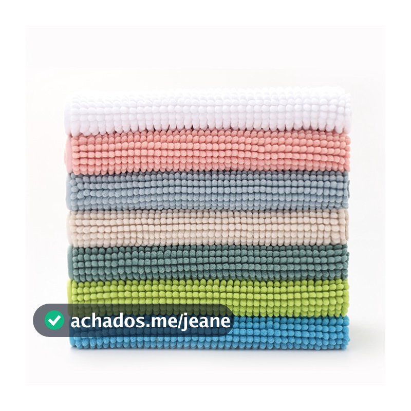 Tapetes De Banheiro 40x60cm Antiderrapante Absorvente Bolinha Microfibra Macarrão Luxo Várias Cores Cozinha